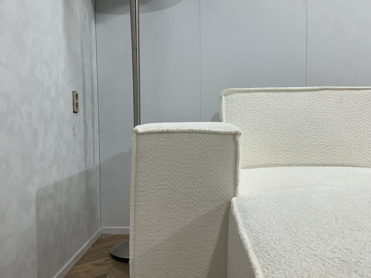 Witte Bouclé Stoffen U Bank ~ Vaste Kussens