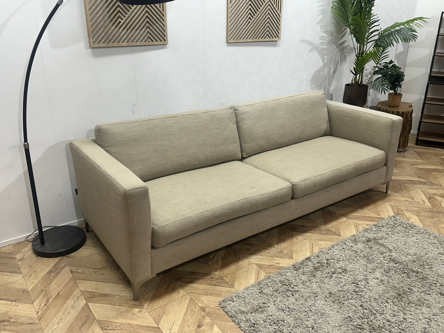 Keijser & Co Beige 3-Zits Bank ~ Losse Kussens Met Afneembare Hoezen