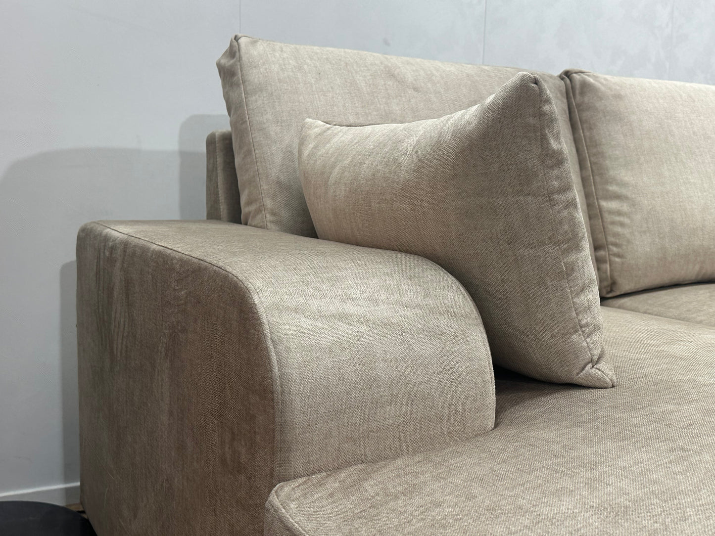 !Showroommodel! Beige Velvet U Bank