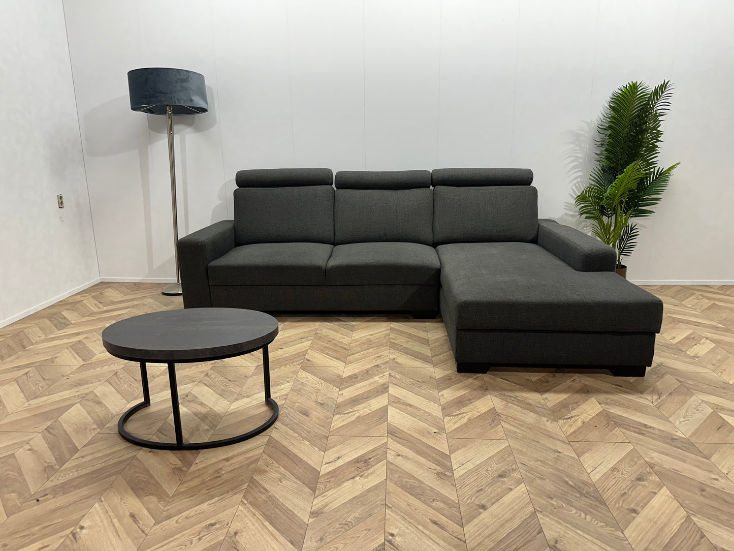 Antraciet Hoekbank ~ Extra Opbergruimte