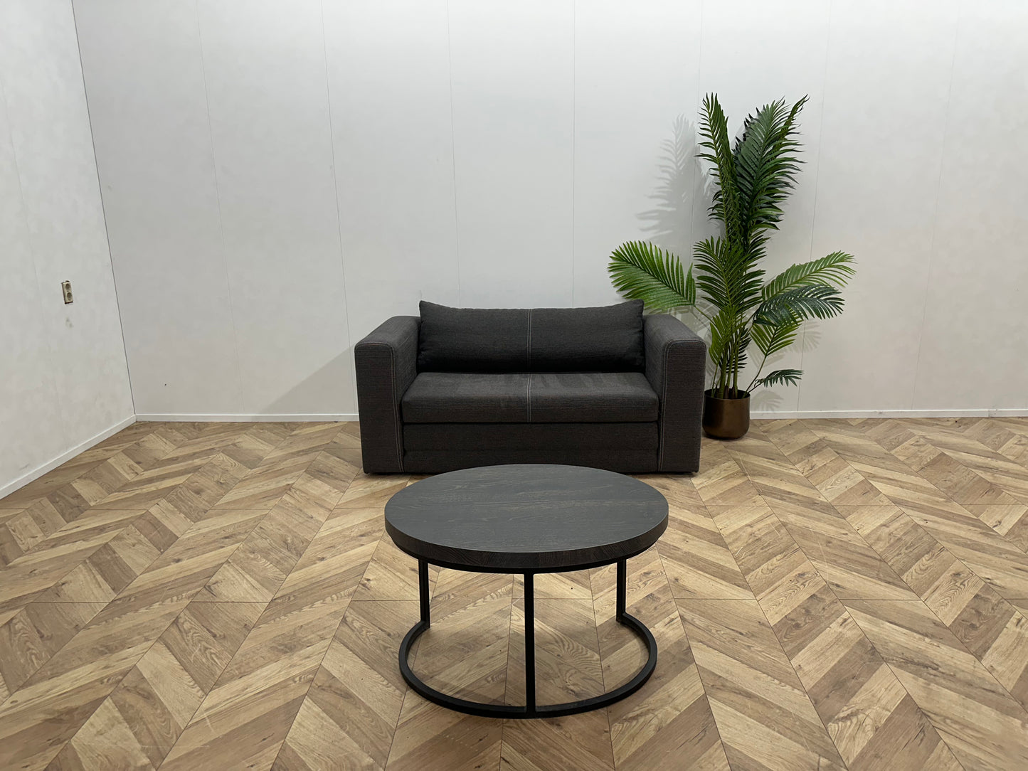 Antraciet 2-Zits Bank ~ Losse Kussens Met Afneembare Hoezen