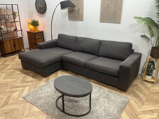 Antraciet Hoekbank ~ Losse Kussens Met Afneembare Hoezen