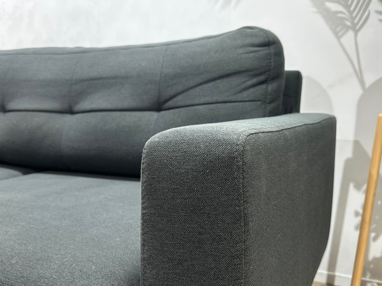 Antraciet 2.5-Zits Bank ~ Losse Kussens Met Afneembare Hoezen