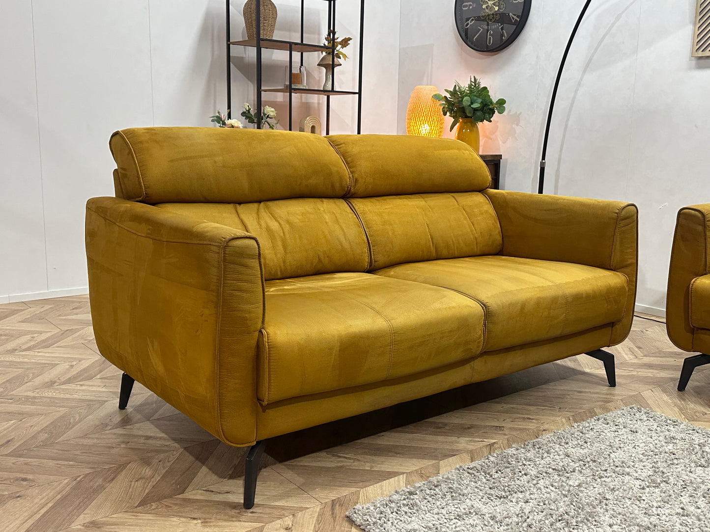 H&H Gele Suède Stoffen Banken Set