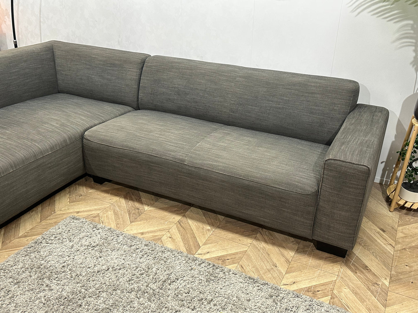 In.House Antraciet Hoekbank ~ Vaste Kussens