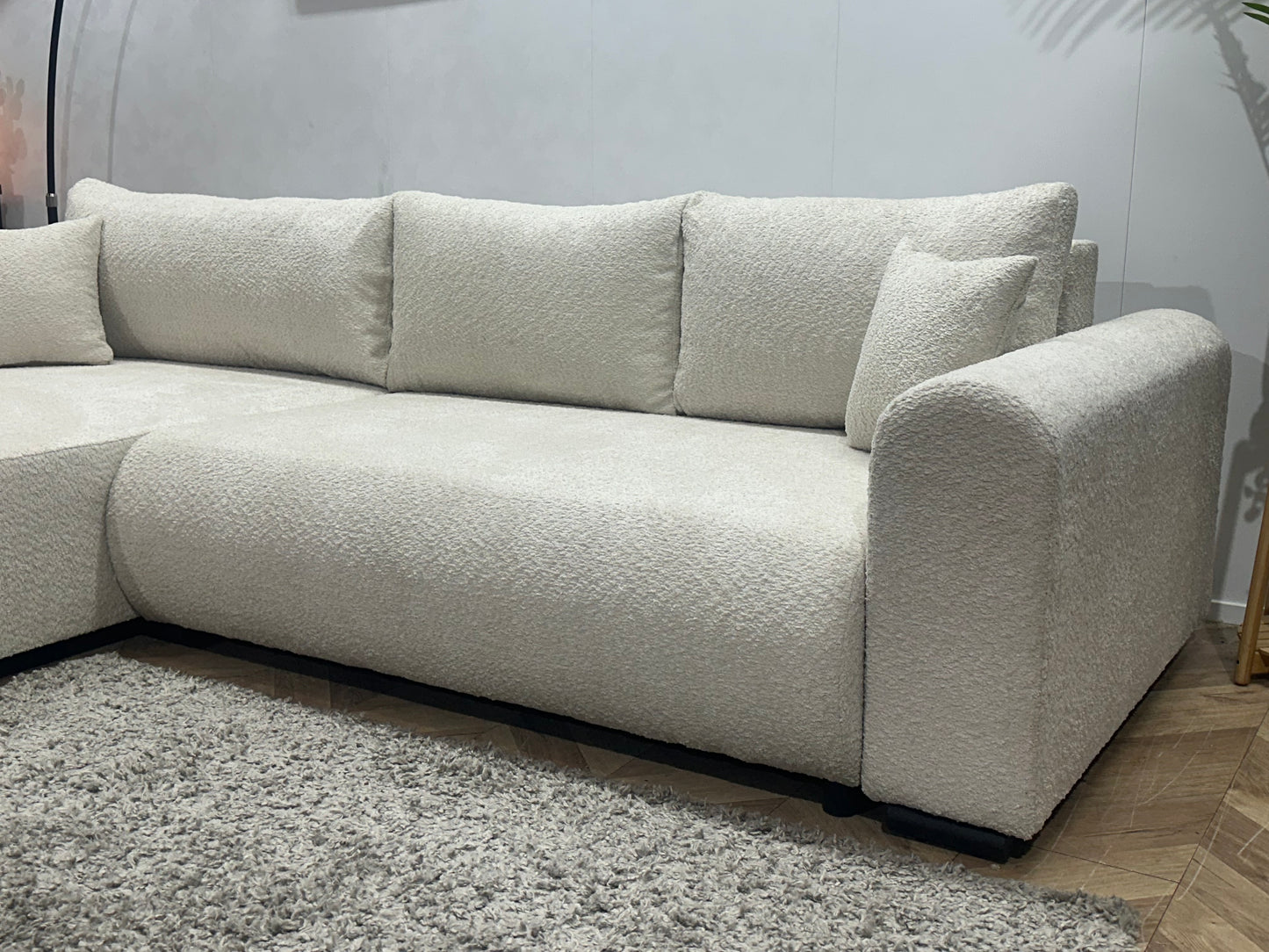 !Showroommodel! Witte Bouclé Hoekbank