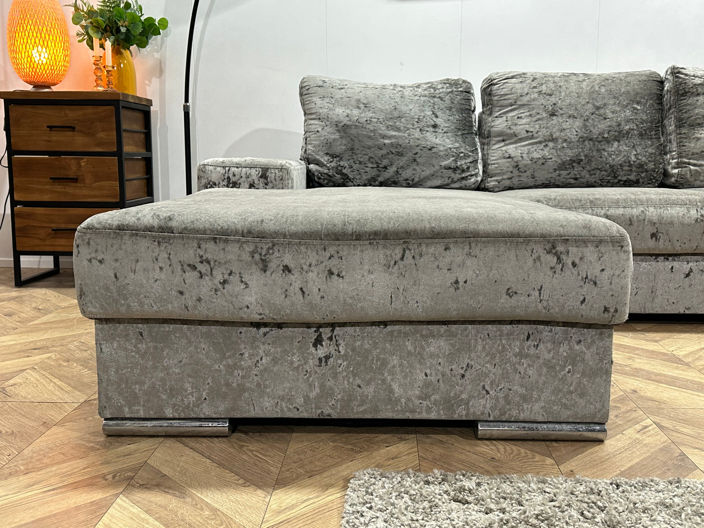 Grijze Velvet U Bank ~ Inruilvoordeel