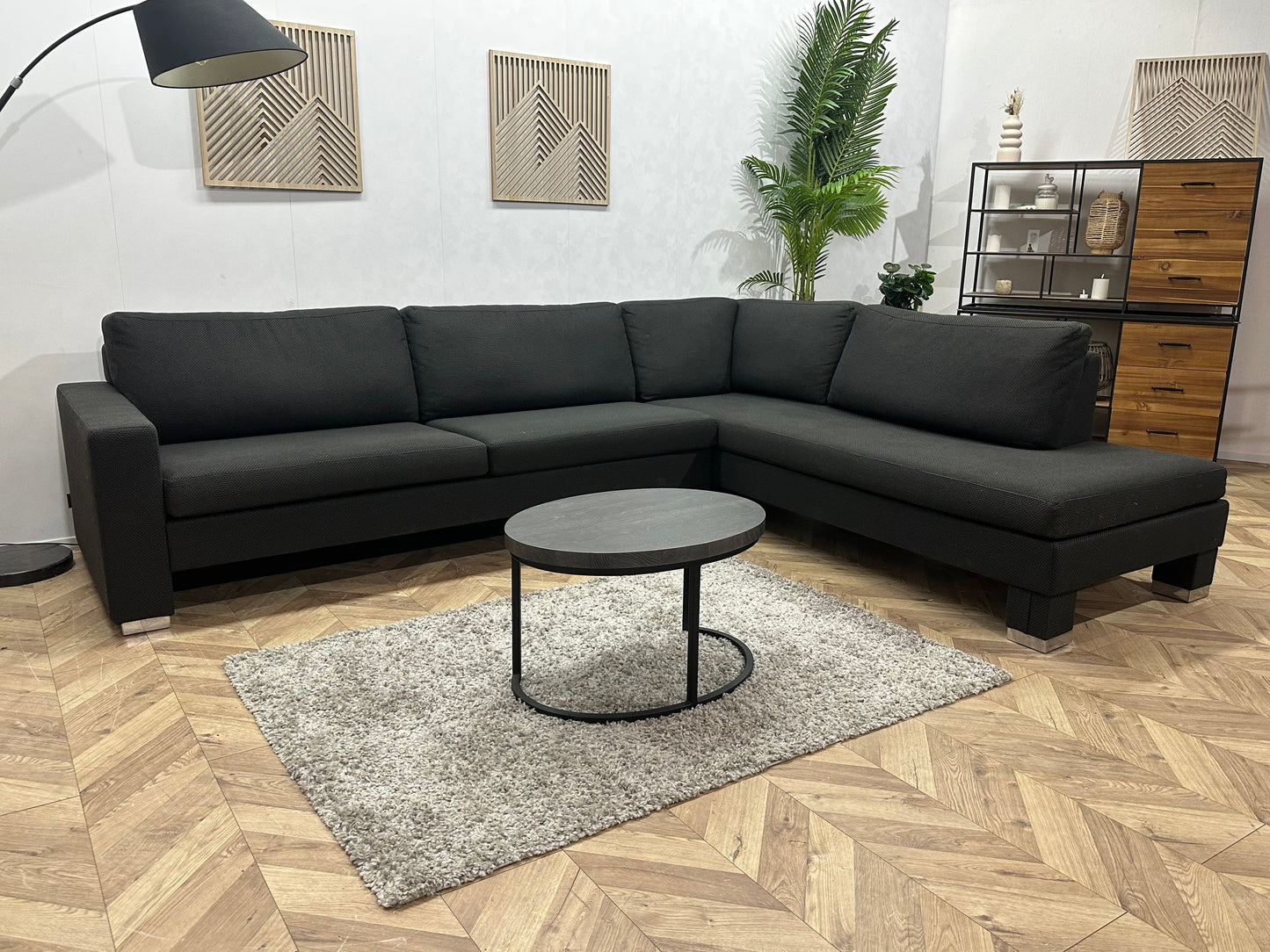 Hofstede Raanhuis Antraciet Hoekbank ~ Losse Kussens Met Afneembare Hoezen