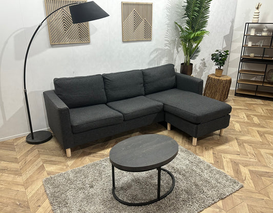 Antraciet Hoekbank ~ Losse Kussens Met Afneembare Hoezen