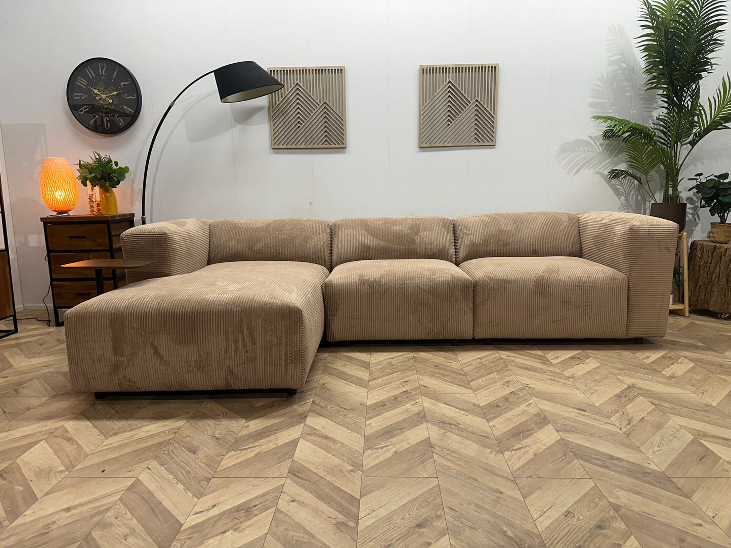 Hoekbank Amersfoort XL Ribstof