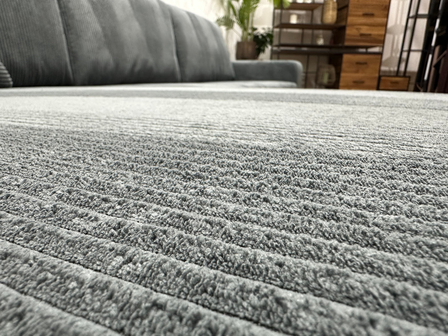 !Showroommodel! Blauwe Ribstof ~ Losse Rugkussens