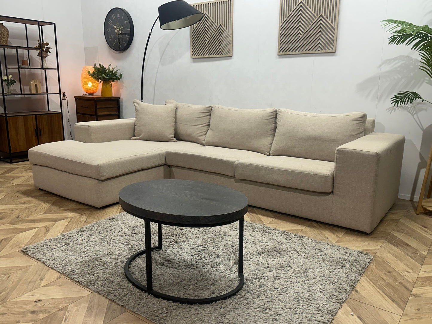 Beige Hoekbank ~ Losse Kussens Met Afneembare Hoezen