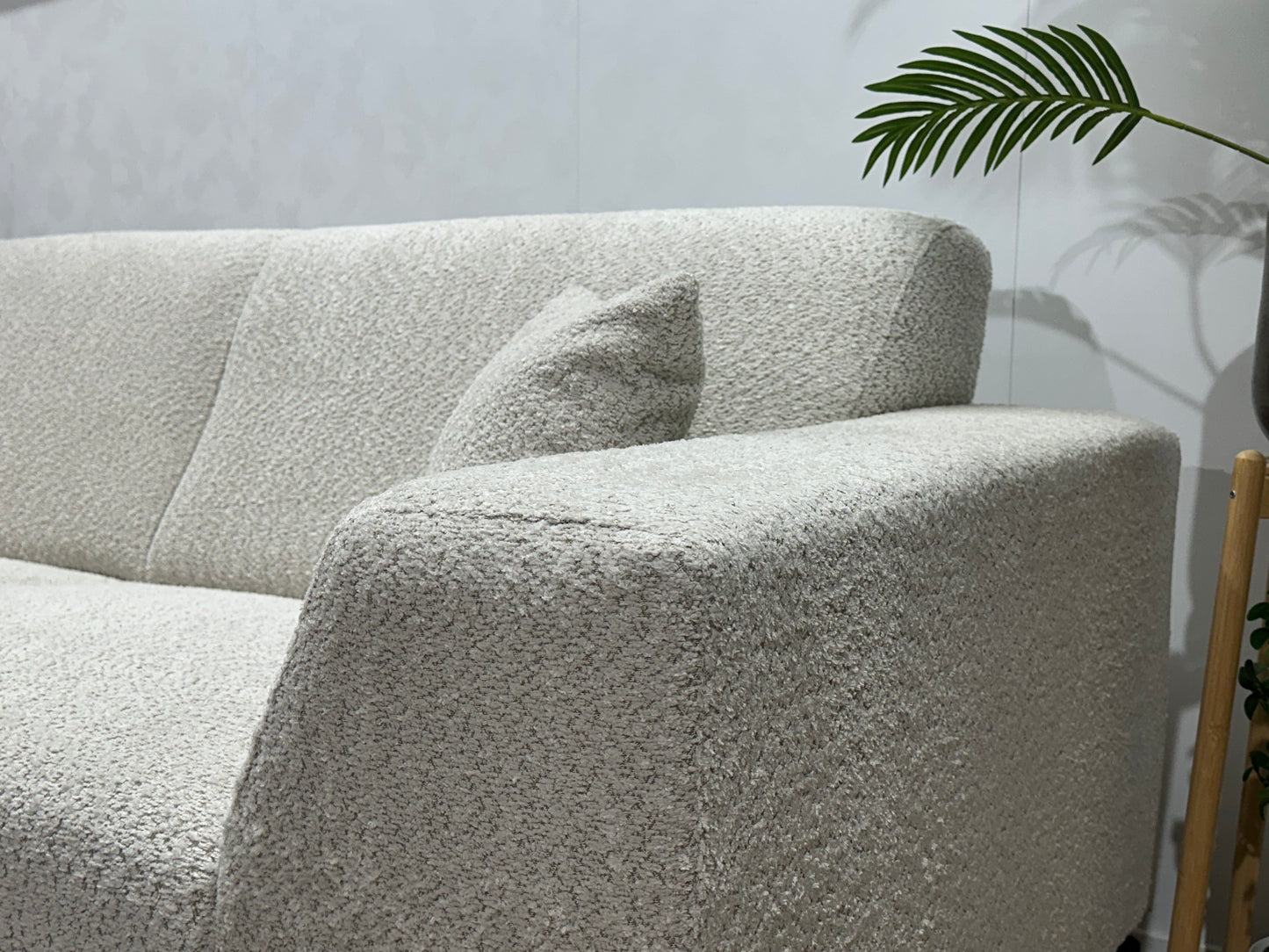 !Showroommodel! Witte Bouclé Hoekbank