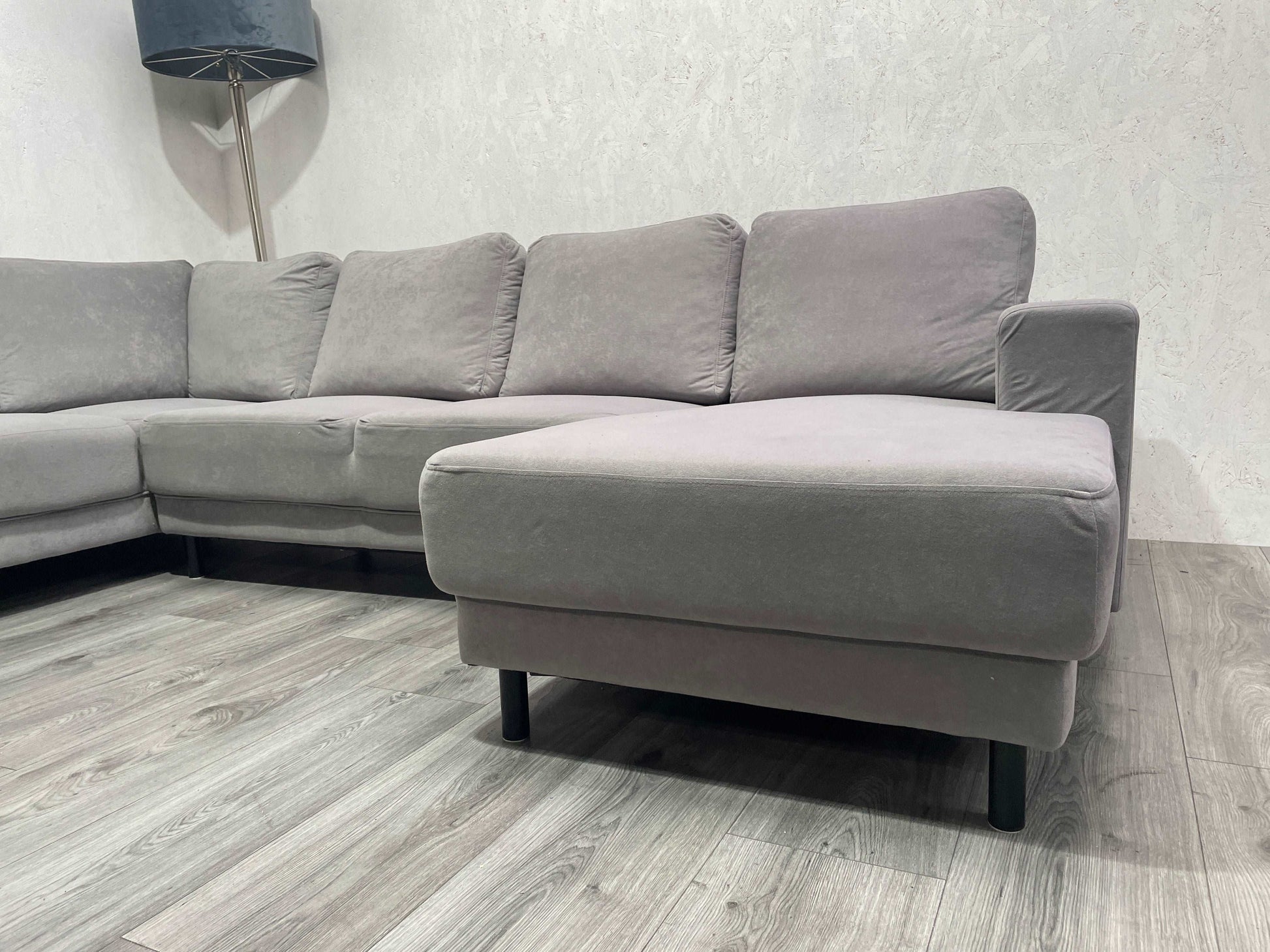 Licht Grijze U Bank ~ Losse Rugkussens