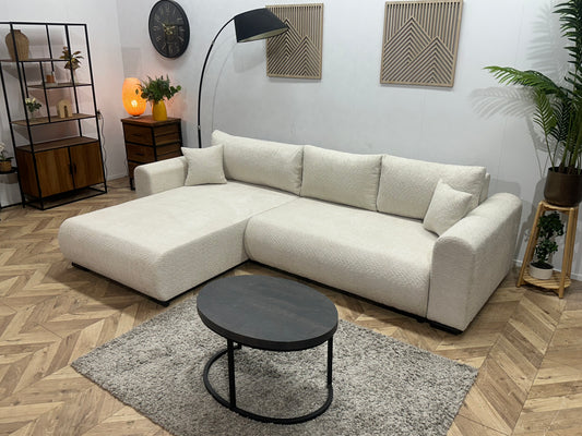 !Showroommodel! Witte Bouclé Hoekbank