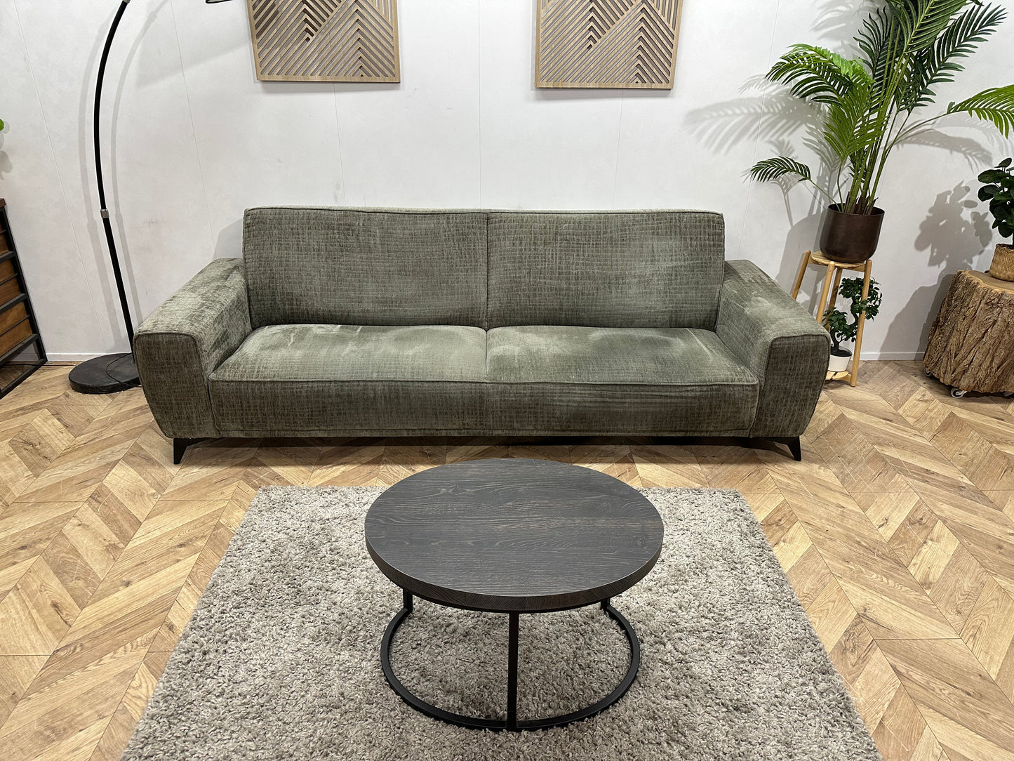 !Nieuwstaat! Xooon Groene 2.5-Zits Bank ~ Vaste Kussens