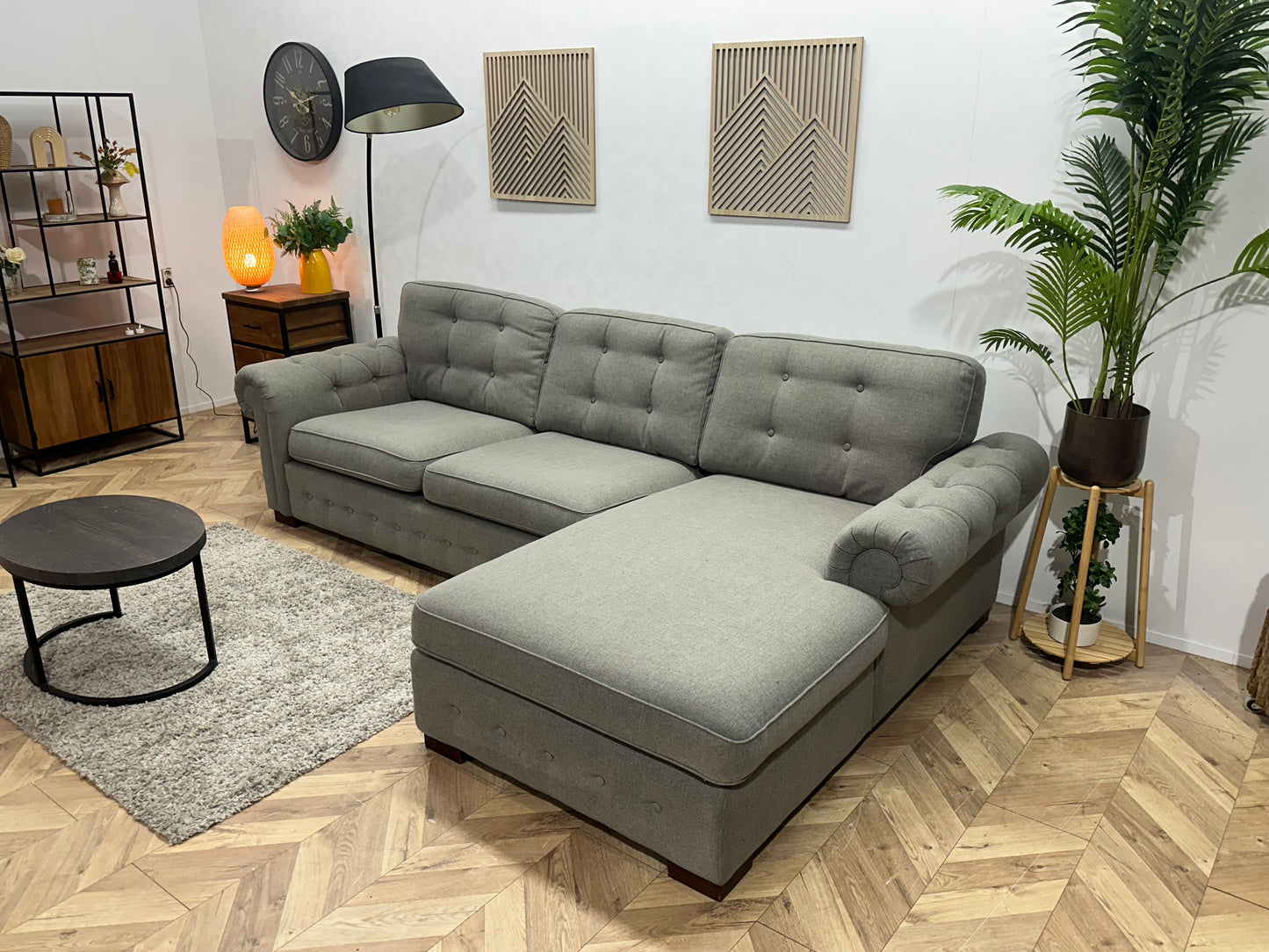 Licht Grijze Hoekbank ~ Losse Kussens Met Afneembare Hoezen