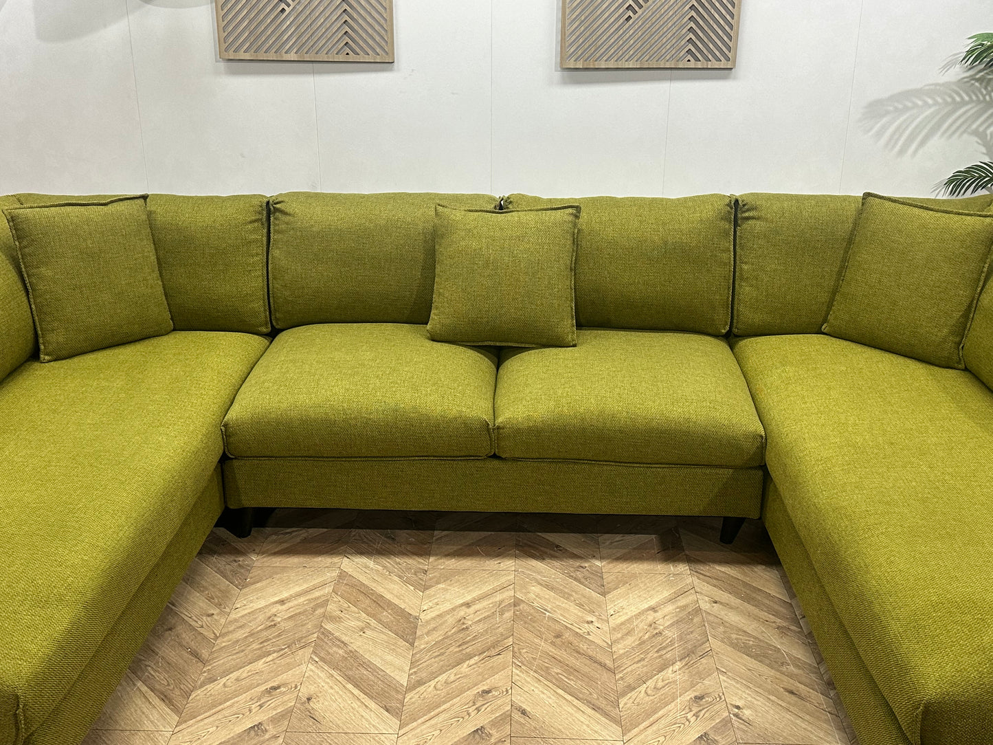 Goossens Groene U Bank ~ Losse Kussens Met Afneembare Hoezen