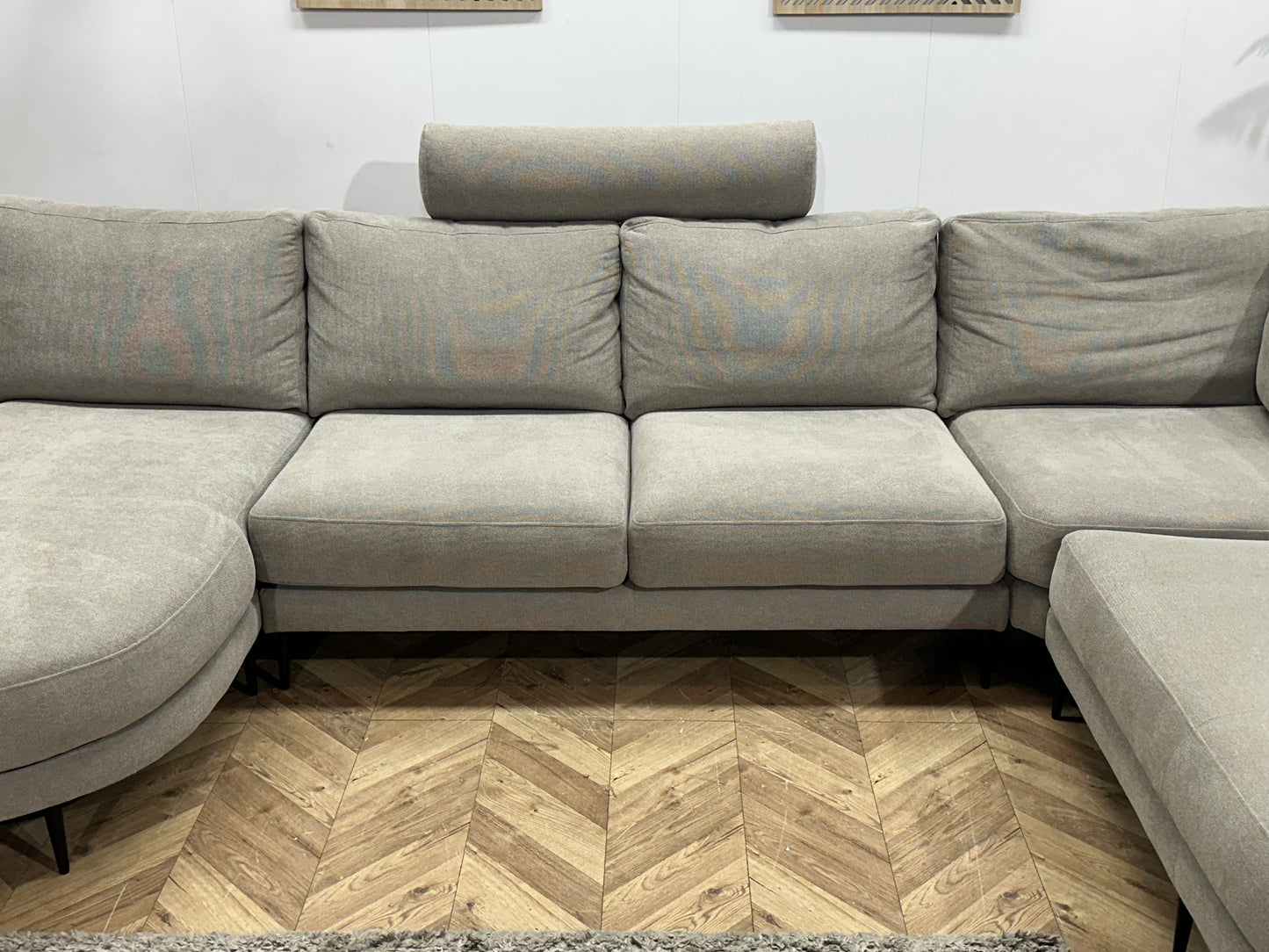 Grijze Design Hoekbank ~ Losse Kussens Met Afneembare Hoezen