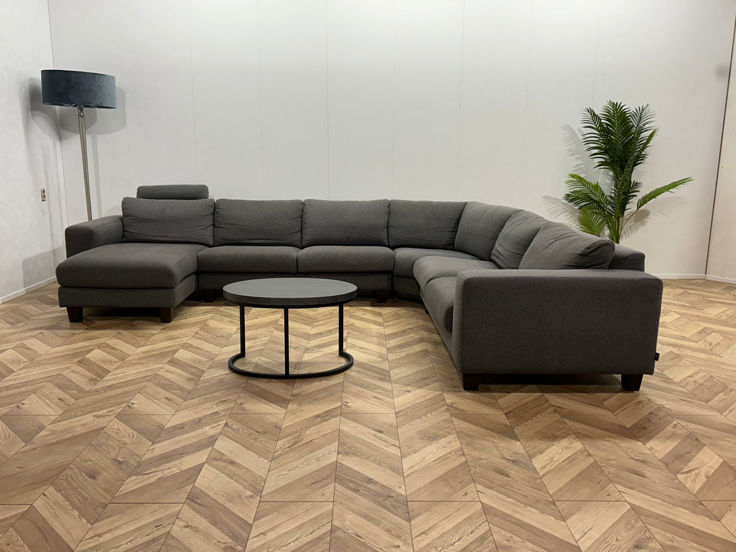 H&H Grijze U Bank ~ Losse Kussens Met Afneembare Hoezen