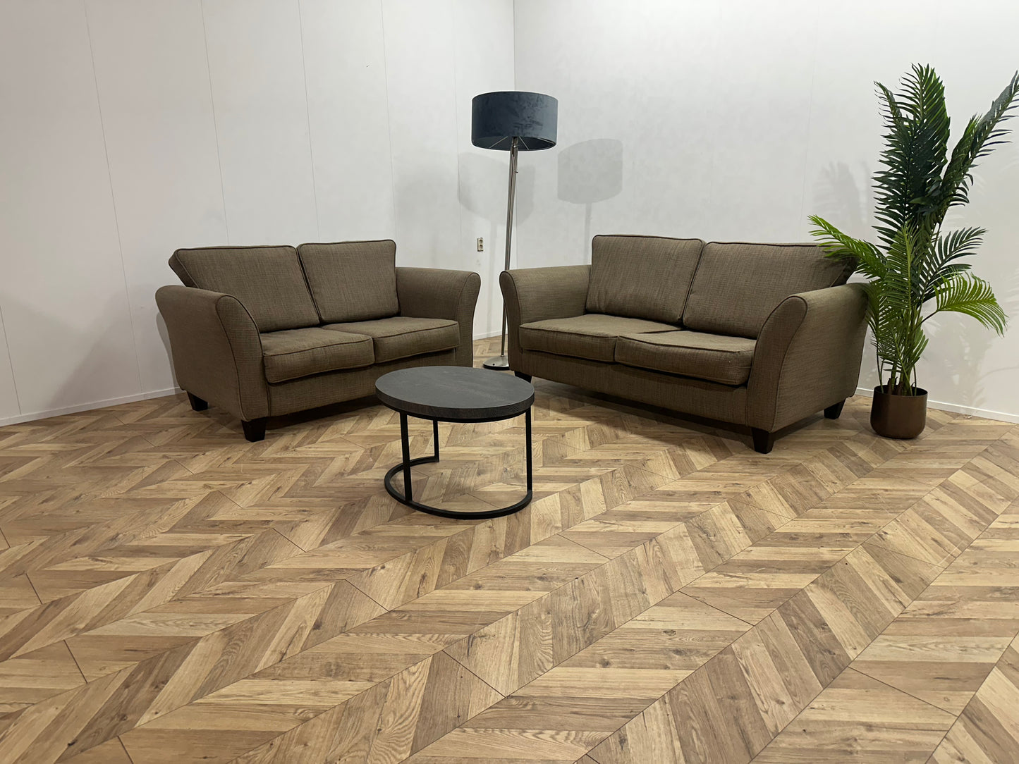 Licht Bruine Banken Set ~ Losse Kussens Met Afneembare Hoezen