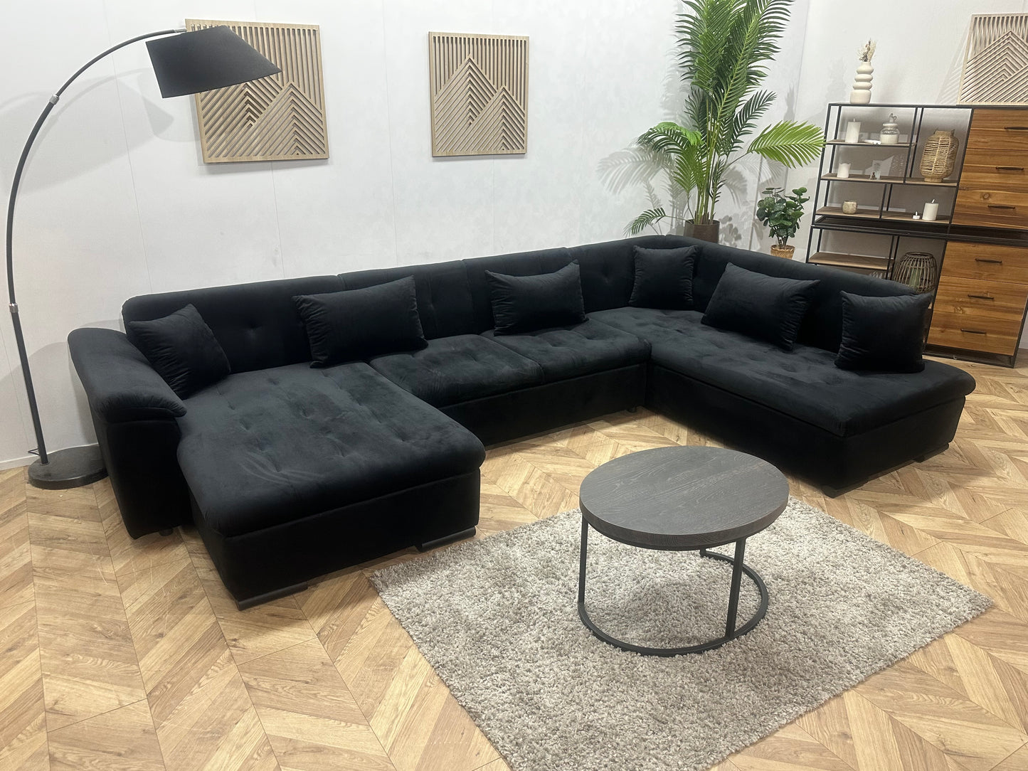 !Showroommodel! Zwarte Velvet U Bank