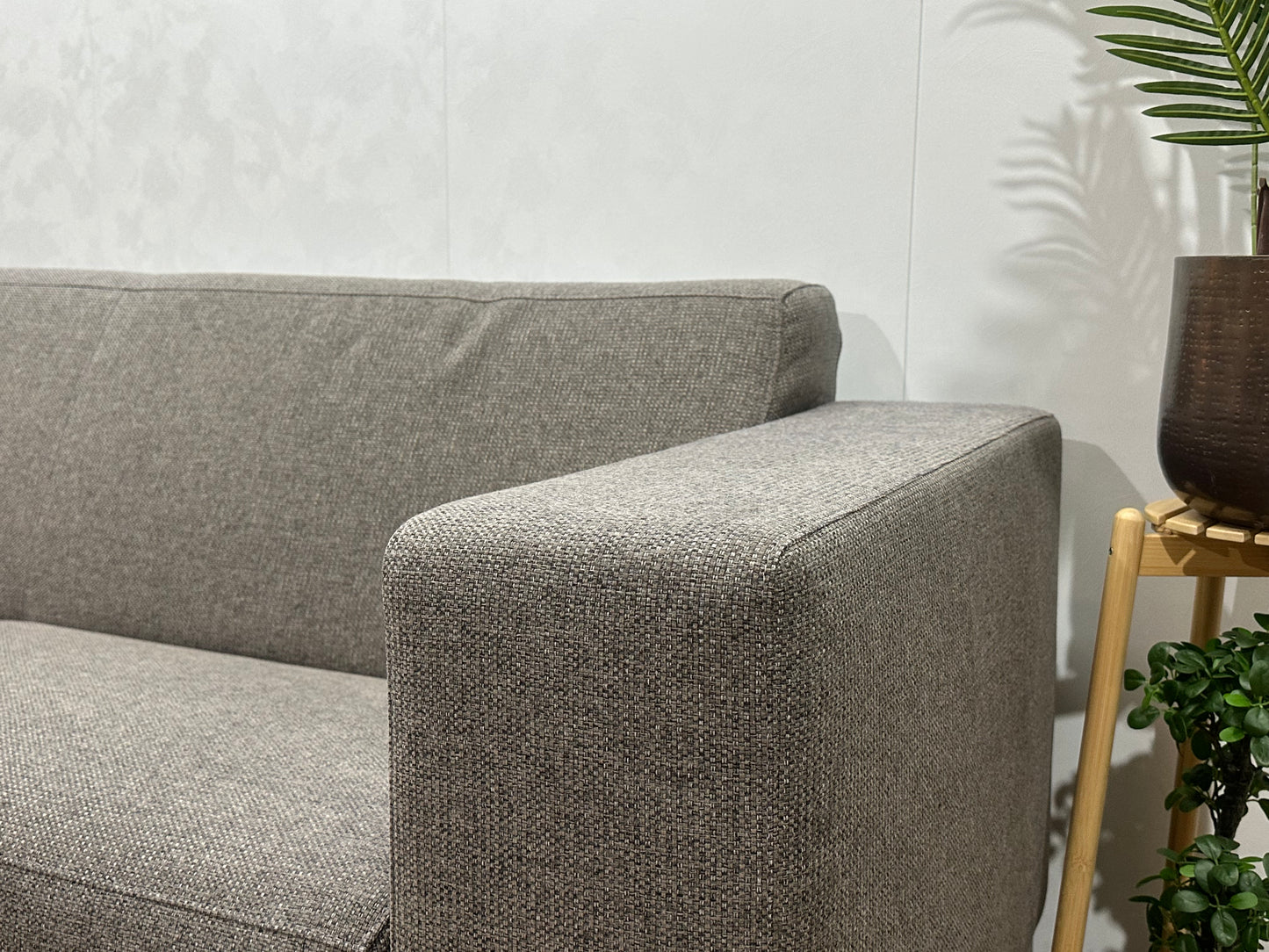 Montèl Grijze Hoekbank ~ Vaste Kussens