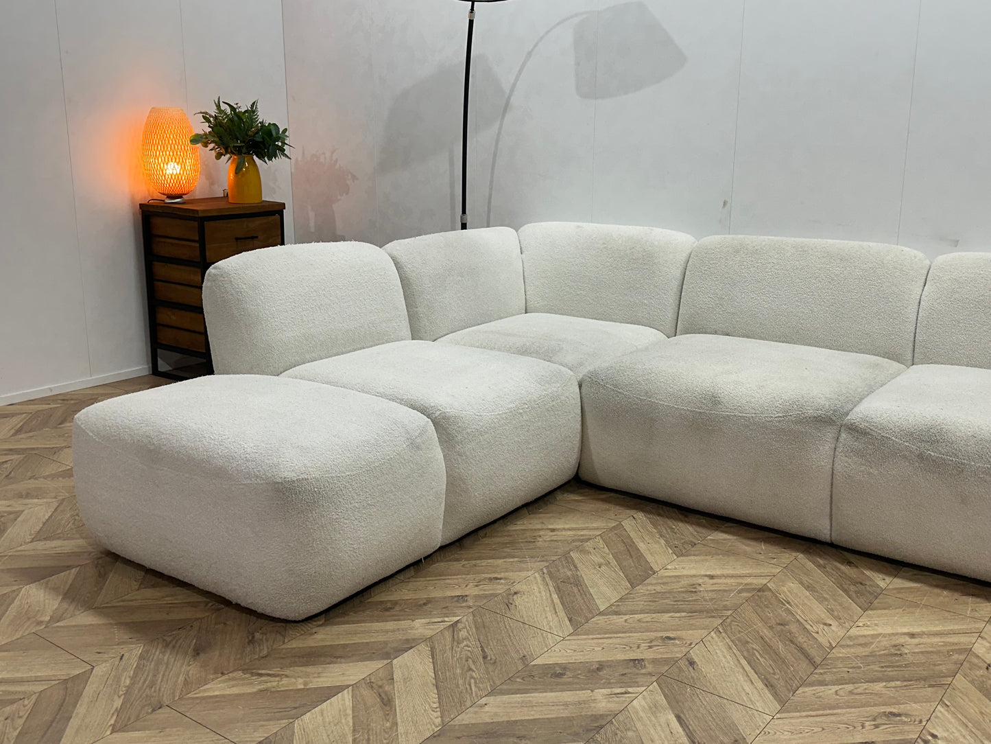 Witte Bouclé Stoffen U Bank ~ Inruilvoordeel