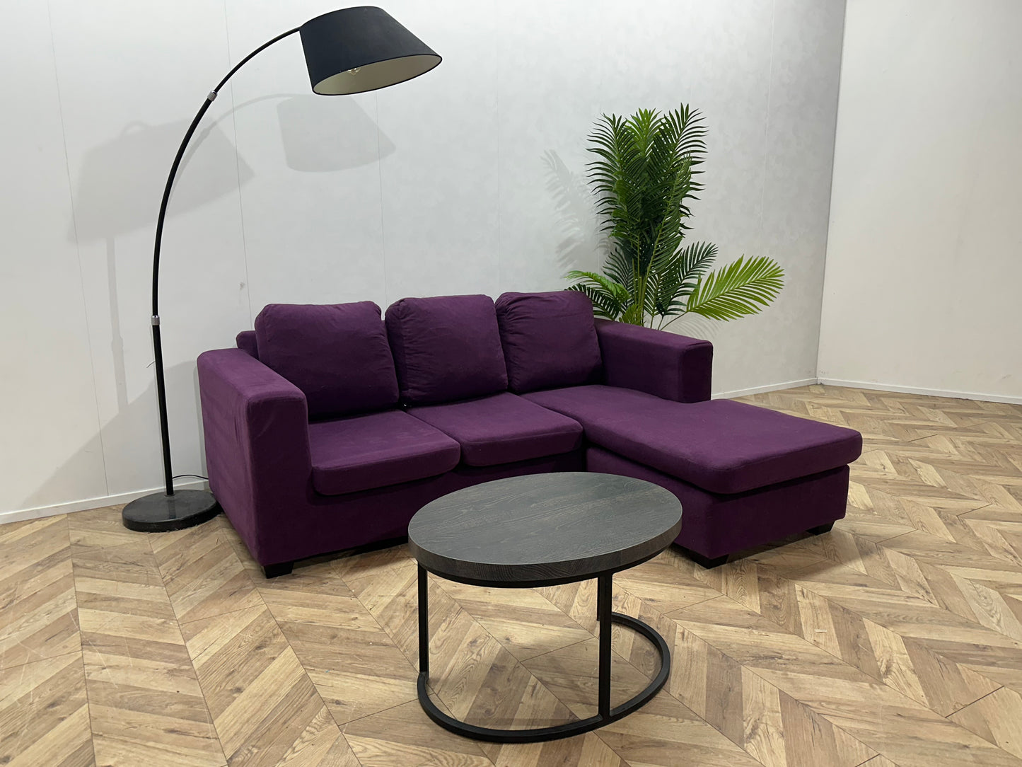 Paarse Hoekbank ~ Losse Kussens Met Afneembare Hoezen