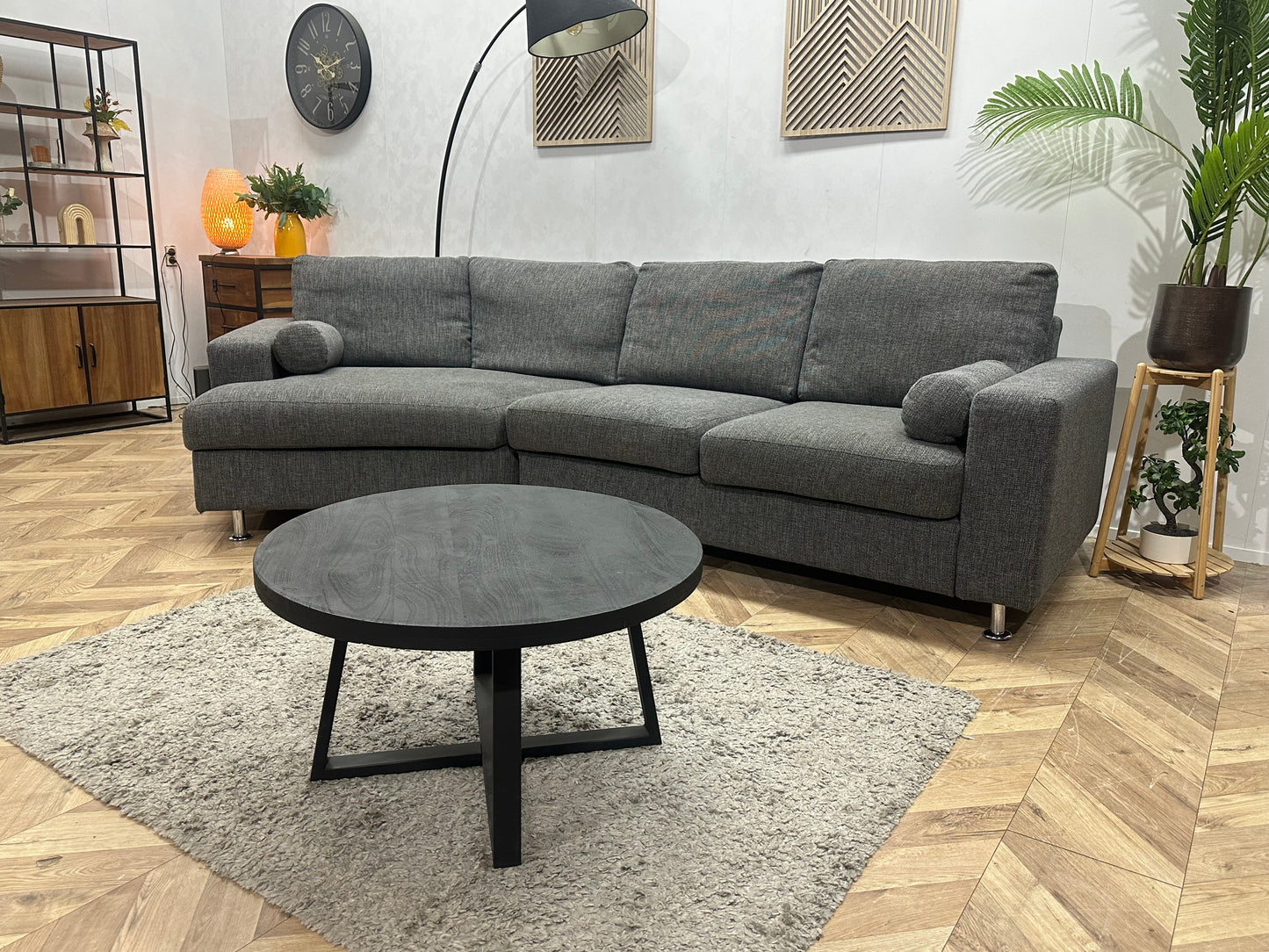 Antraciet Design Hoekbank ~ Losse Kussens Met Afneembare Hoezen