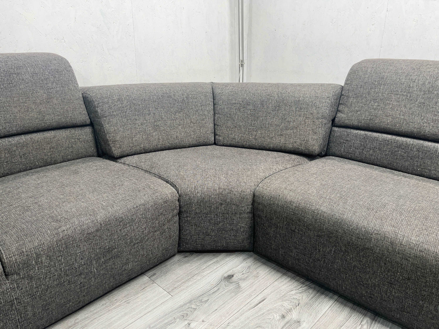 IN.HOUSE Ruime Grijze Hoekbank ~ Verstelbare Rugkussens