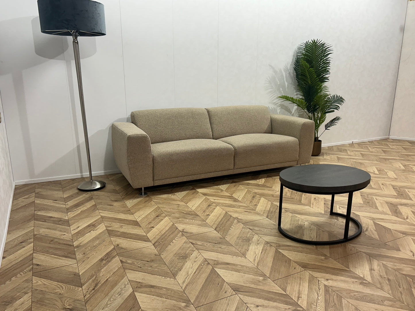 Beige 2,5-Zits Bank ~ Vaste Kussens