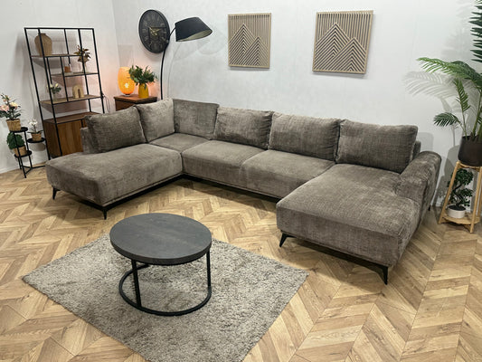 Bruine Cremona Stoffen U Bank ~ Losse Rugkussens Met Afneembare Hoezen