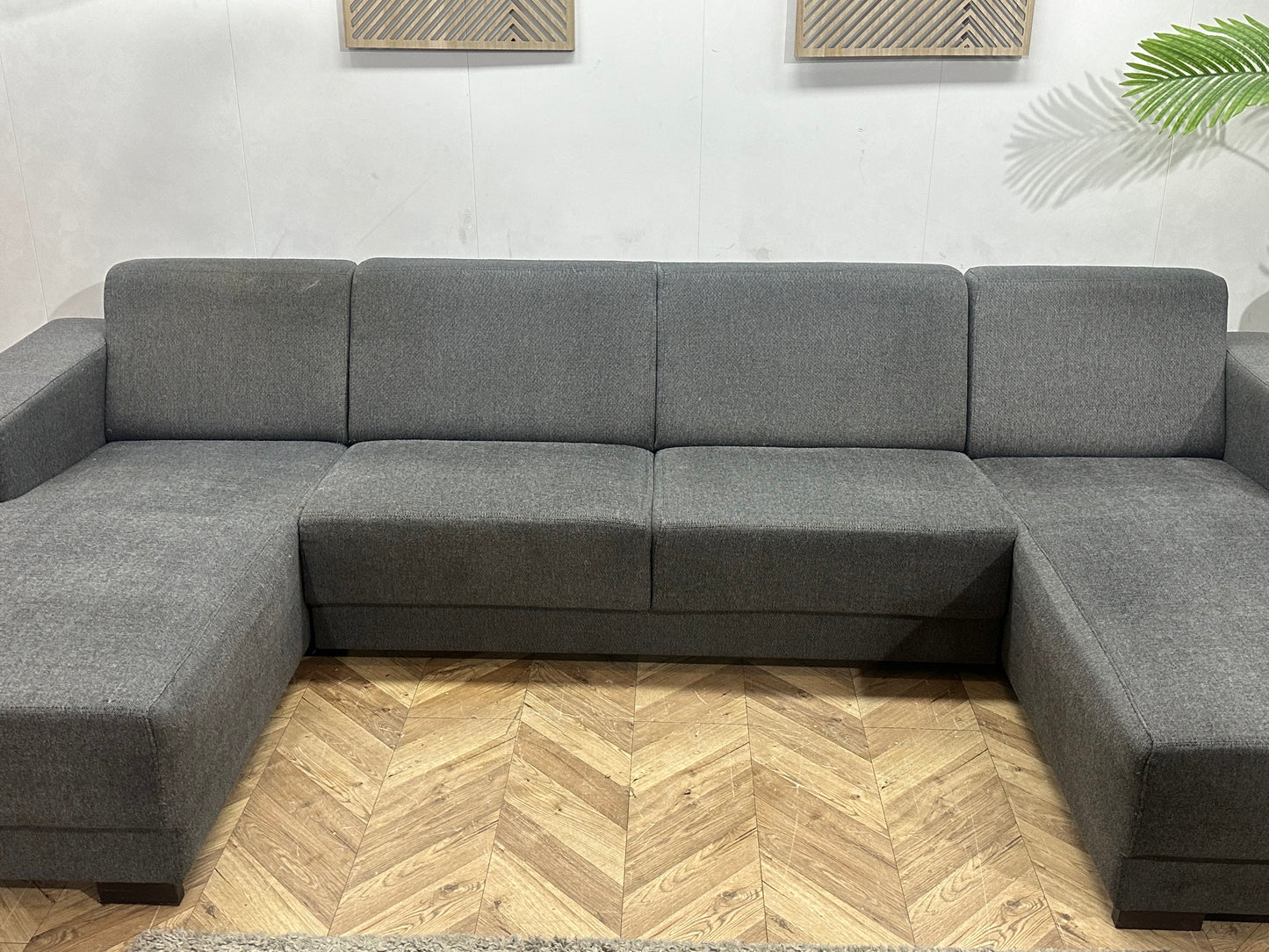 Antraciet U Bank ~ Vaste Kussens