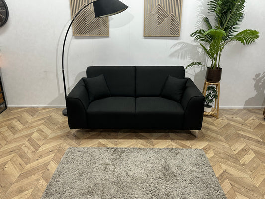 Zwarte 2.5-Zits Bank ~ Vaste Kussens