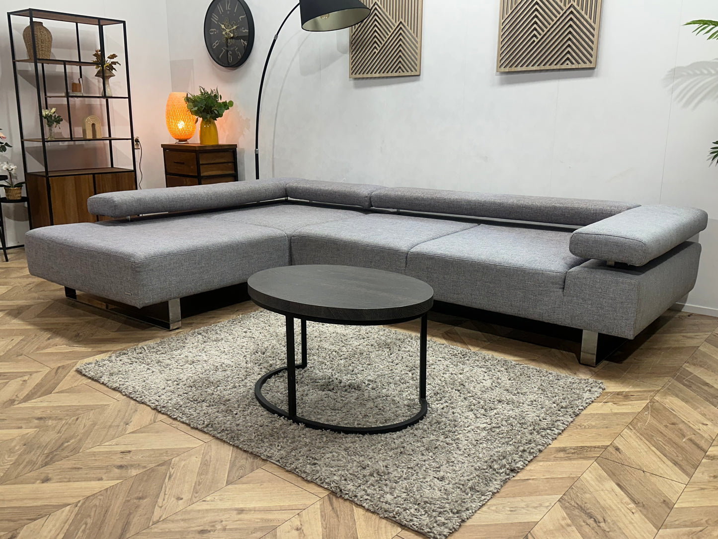 Cant Mobili Licht Grijze Hoekbank ~ Verstelbare Hoofdsteunen