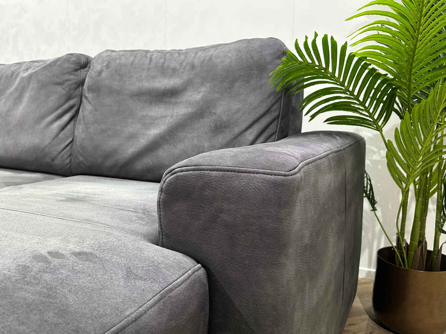 Antraciet Suède Stoffen U Bank ~ Vaste Kussens