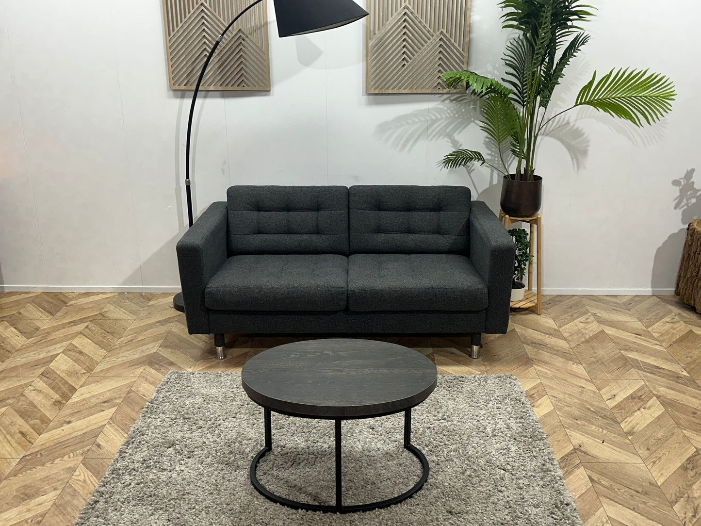 Antraciet 2.5-Zits Bank ~ Losse Kussens Met Afneembare Hoezen