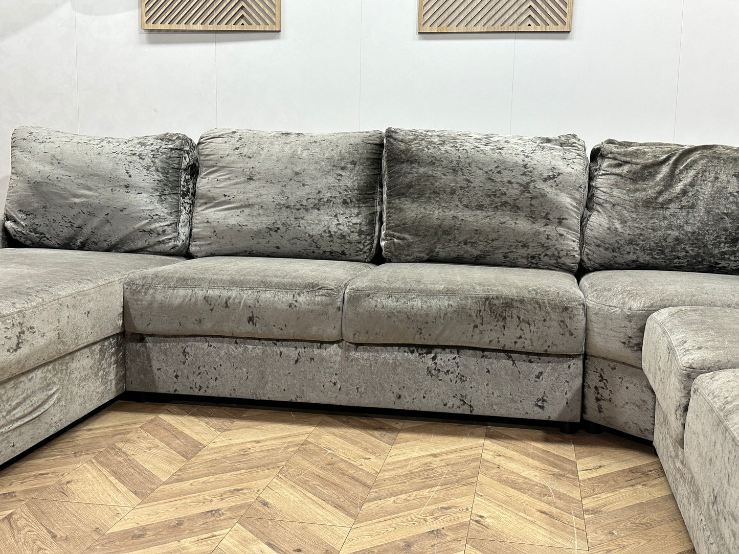 Grijze Velvet U Bank ~ Inruilvoordeel