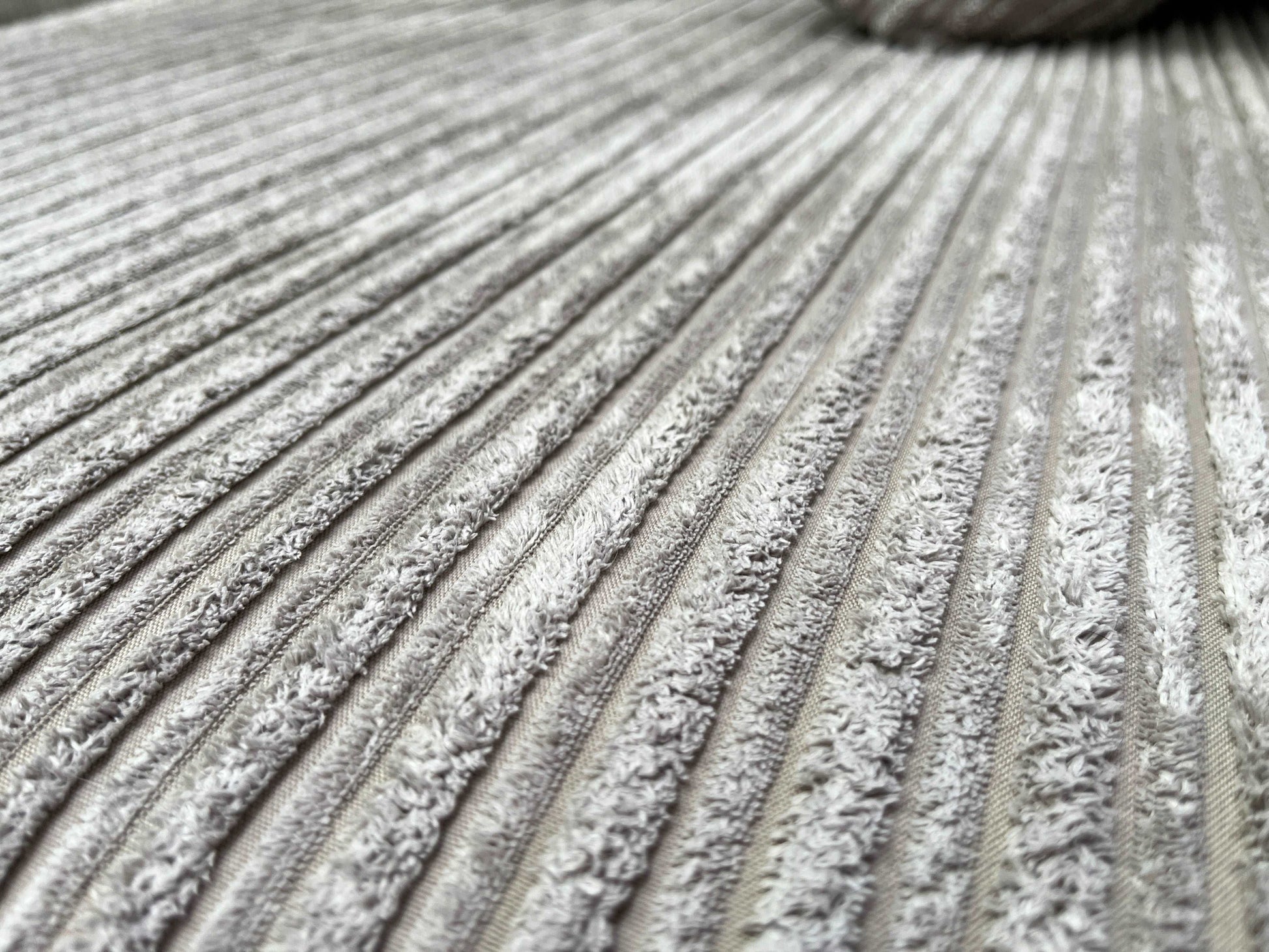 Beige Ribstof Hoekbank ~ Afritsbare Kussen Hoezen