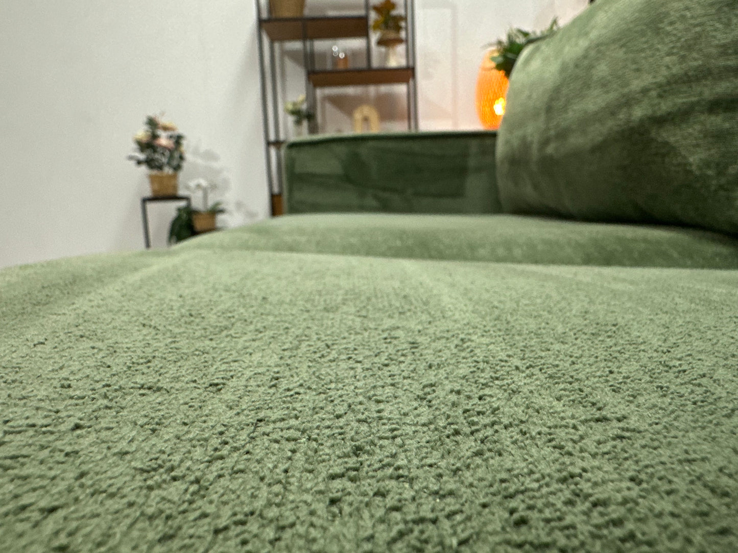 Groene Cremona Stoffen Hoekbank ~ Nieuwstaat