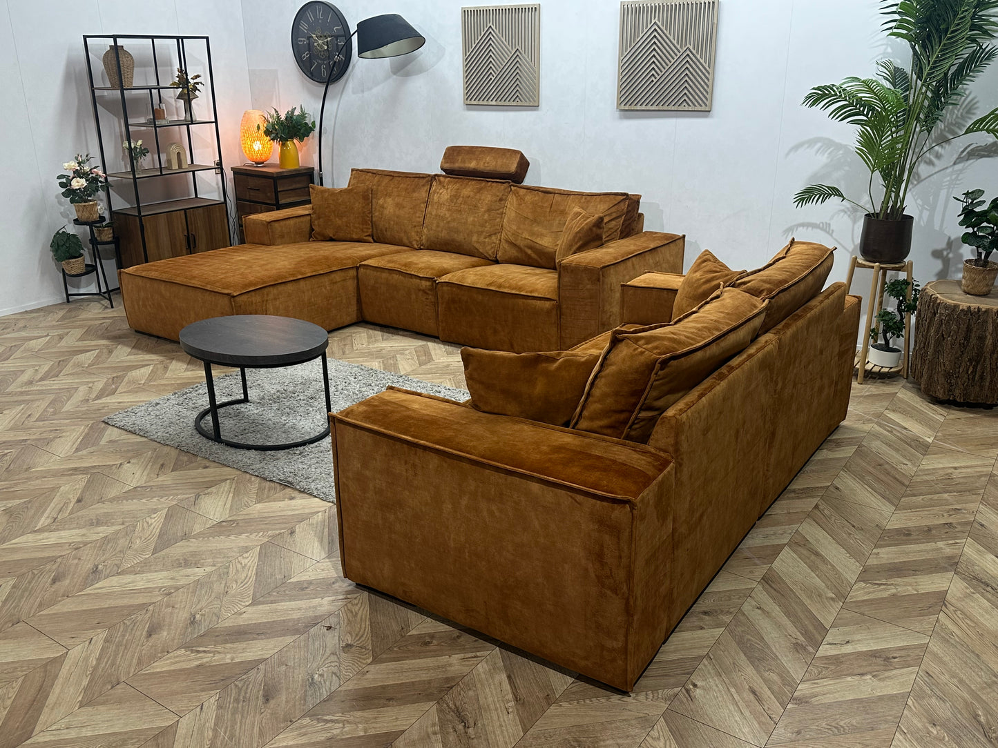 Oker Gele Velvet Banken Set ~ Relaxfunctie