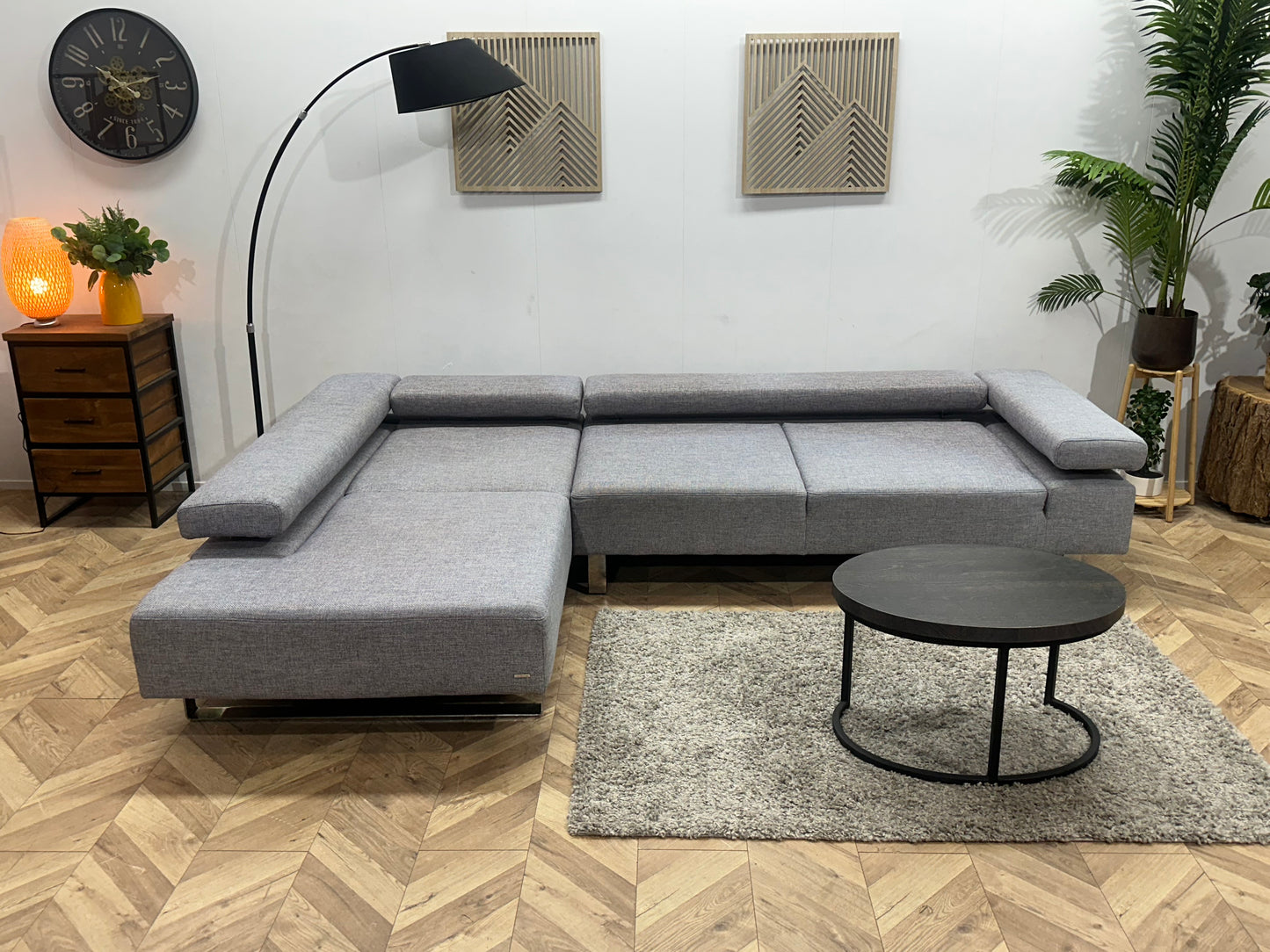 Cant Mobili Licht Grijze Hoekbank ~ Verstelbare Hoofdsteunen