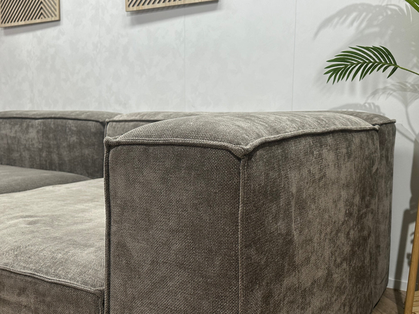 Nous Living Antraciet Suède Stoffen Hoekbank ~ Nieuwstaat