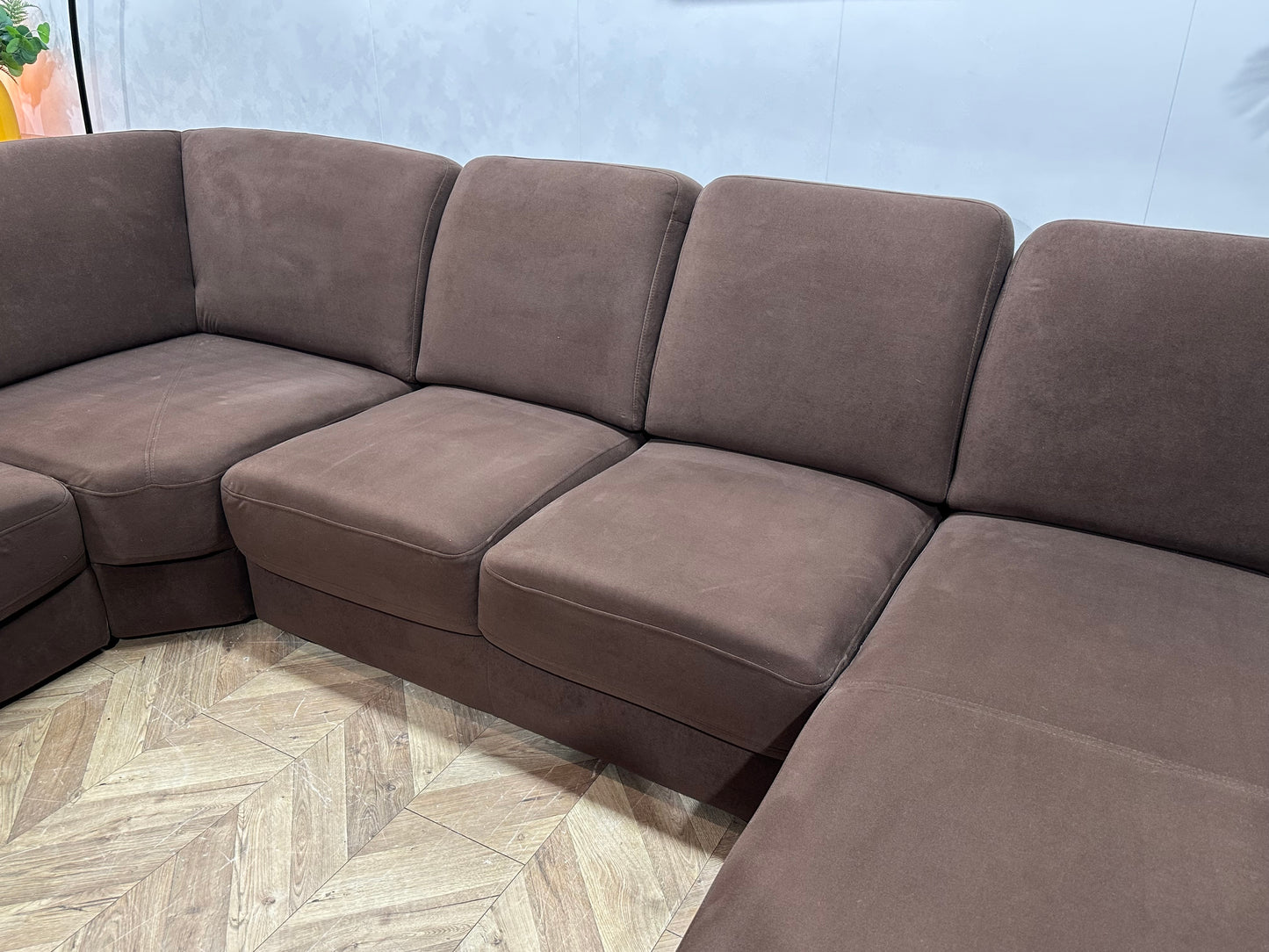 Bruine Stoffen U Bank ~ Vaste Kussens