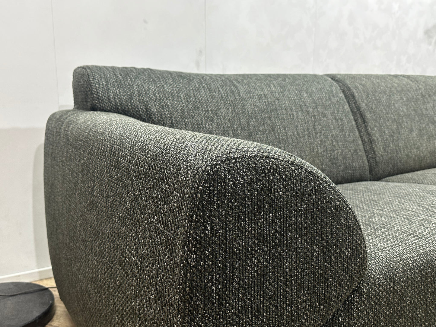 Antraciet Hoekbank ~ Vaste Kussens