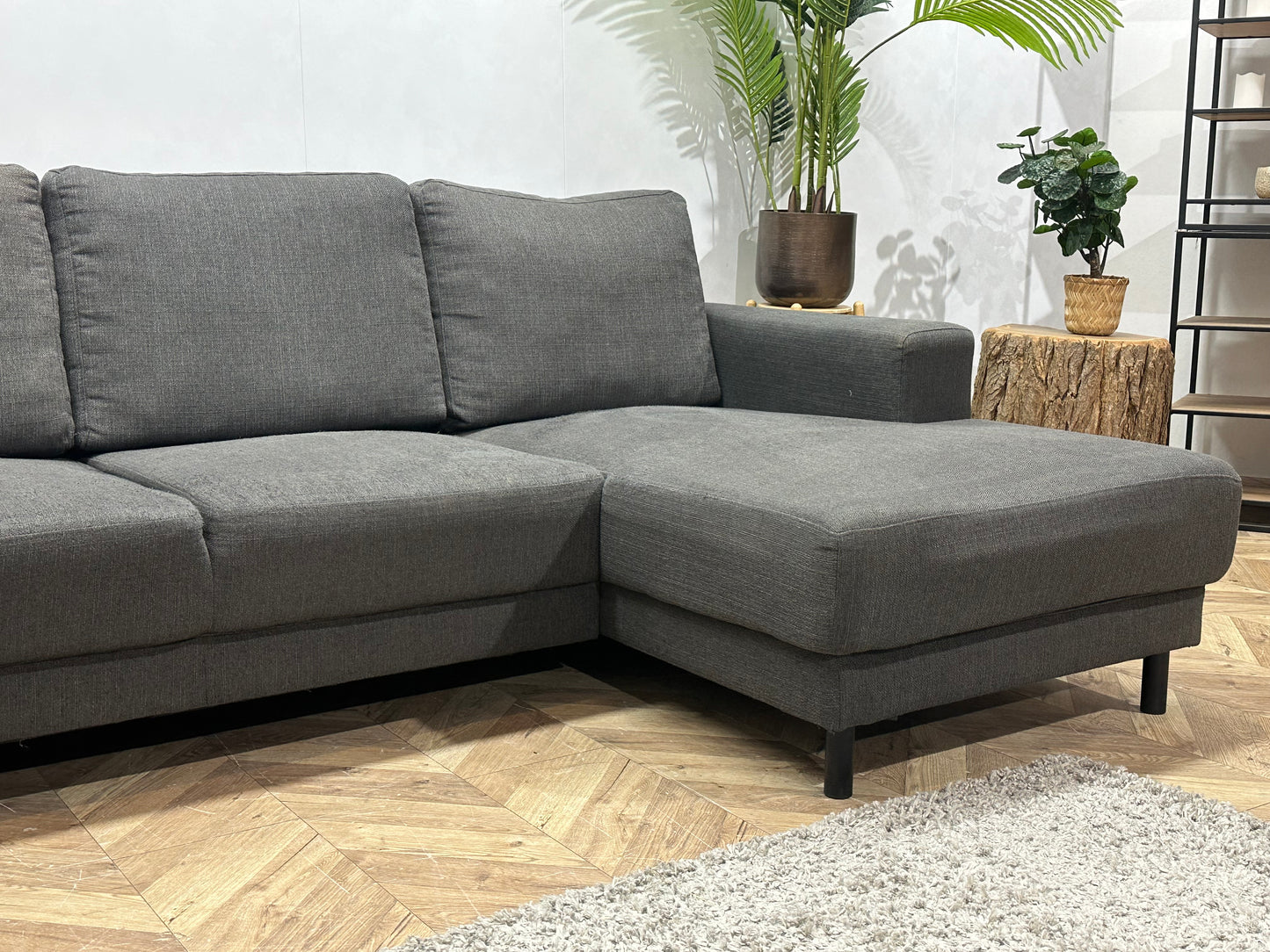 Antraciet U Bank ~ Losse Rugkussens Met Afneembare Hoezen