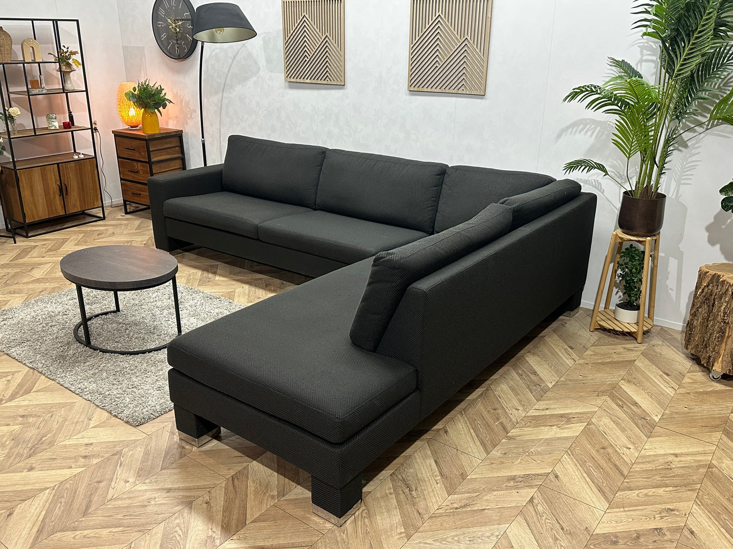 Hofstede Raanhuis Antraciet Hoekbank ~ Losse Kussens Met Afneembare Hoezen