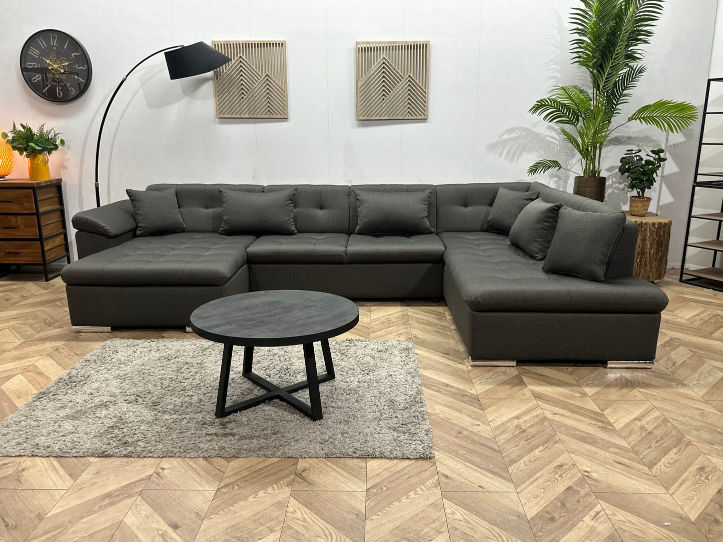 !Showroommodel! Antraciet U Bank