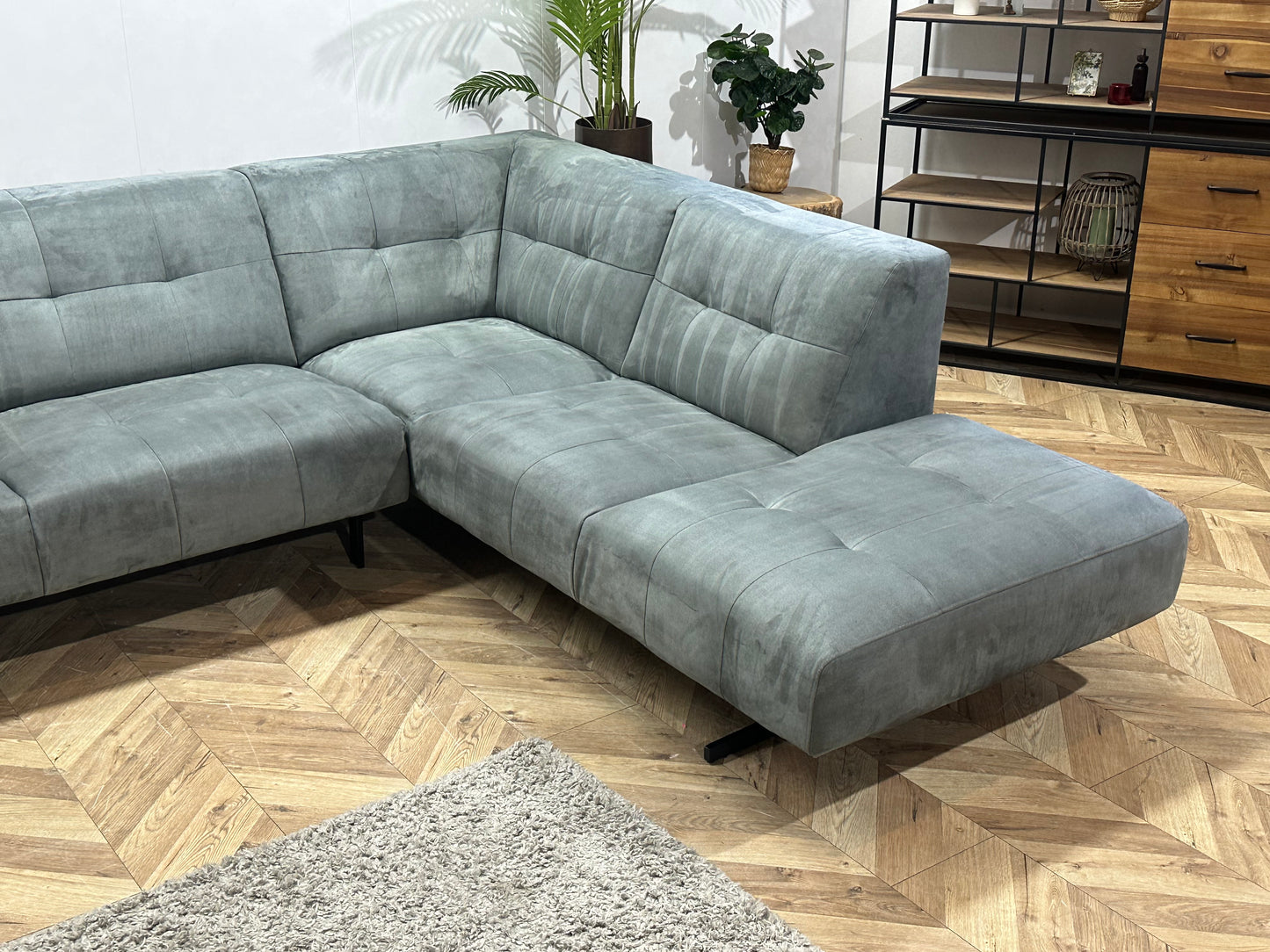 Montèl Grijze Suède Stoffen U Bank ~ Vaste Kussens